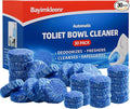 Automatic Toilet Cleaner Tablets Septic Tank Safe Removes Hard Water Rings and Stains Deodorizes Fresh Scent Toilet Tank Cleaner for Bathroom-(30 PACK)