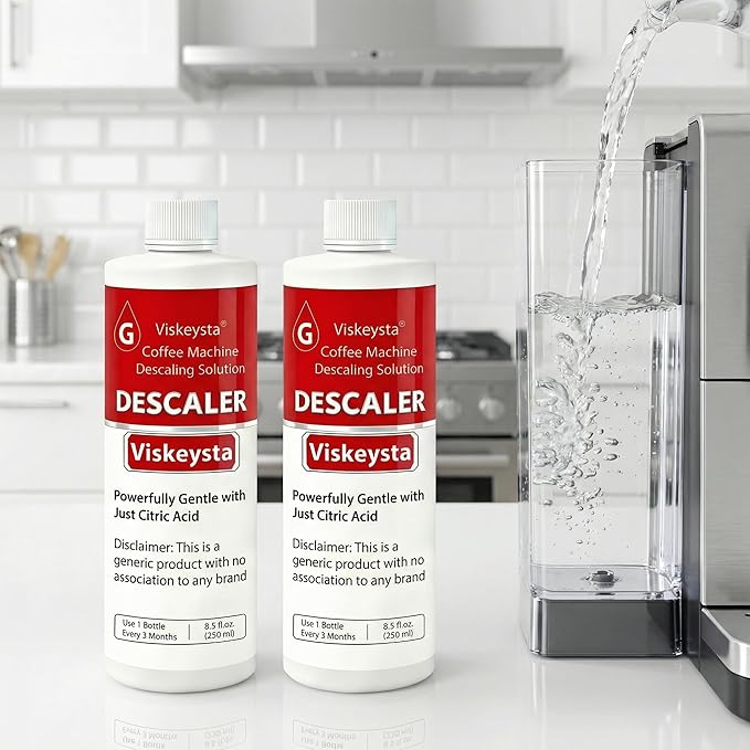 Descaling Solution Compatible with Braun Coffee Machines 2 Bottles (250ml/8.5 fl oz each)