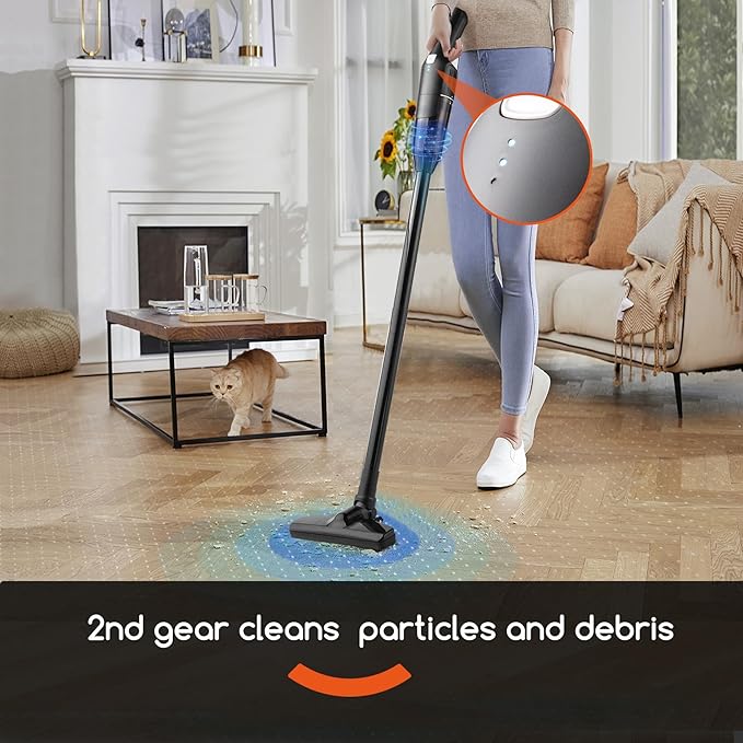 Cordless Stick/Handheld Vacuum Cleaner 10-17Kpa 2-Level Powerful SuctionFast Charging-Use Durable Latest Household Vacuum Cleaners for Cleaning FlooringCarpetsCar SeatSofas Hair and Dust