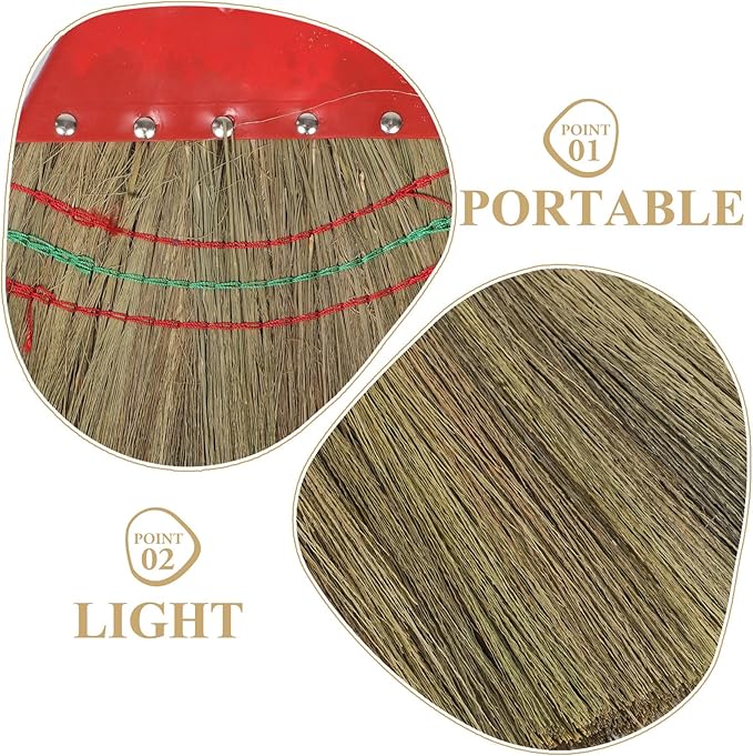 Vietnamese Straw Soft Broom Floor Cleaning Broom 39 Heavy-Duty Commercial Hand Brush for Sweeping Concrete Garage Courtyard Outdoor Indoor Kitchen