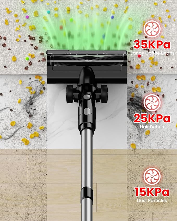 Cordless Vacuum Cleaner for Milwaukee M18 Battery 7-in-1 Lightweight Stick Vacuum with HEPA Filter 35KPA Suction 350W Brushless Motor 3 Modes for Floor Carpet Car(Battery Not Included)