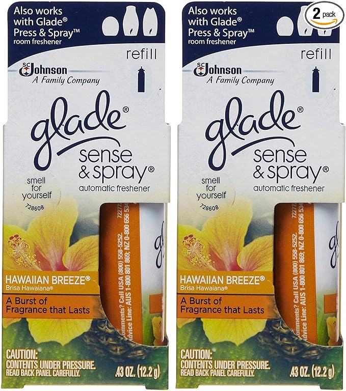 Glade Sense &amp Spray Refill - Hawaiian Breeze - .43 oz - 2 pk