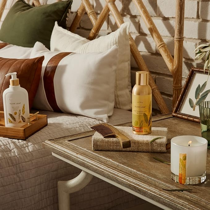Thymes Home Fragrance Mist – Room Air Fresheners for Home Long Lasting – Air Freshener Spray – Premium Home Fragrance – Notes of Laurel Leaf Lavender Flowers and Patchouli (Olive Leaf 3 oz)