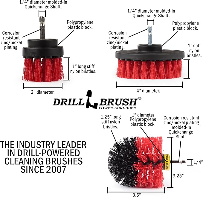 Heavy Duty Nylon Bristle Brush Cleaning Supplies with All Purpose Cleaner Paste Lemon Lime Scented - Ideal for Deck Patio Home Siding Outdoor Tile Garage Stainless Steel - Masonry Scrub Brush