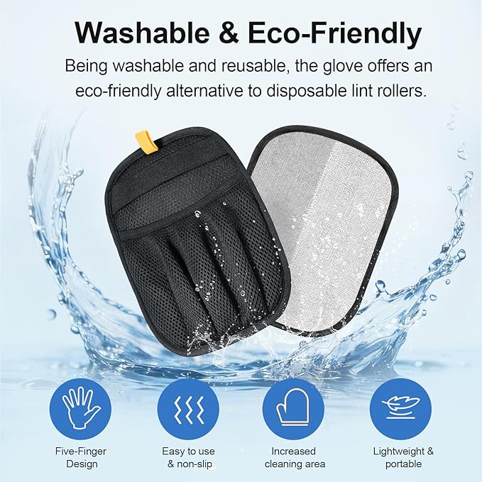 2Pcs Pet Hair Removal Glove for Cats &amp Dogs 2025 Newly Upgraded Five-Finger Electrostatic Pet Hair Gloves Reusable Pet Hair Remover Tool for Laundry Couch Carpet Car Seat