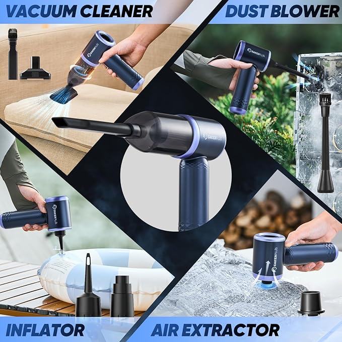 Car Vacuum Cleaner- 3 in 1 Cordless Handheld Vacuum Cleaner 13000Pa High Power Car Vaccum Cleaner with Brushless MotorAdjustable Cars Vaccum Portable Cordless for CarsDesktop-DBS03