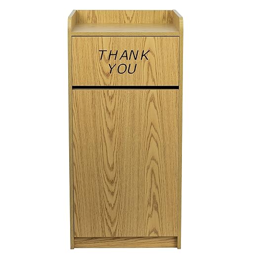 EMMA + OLIVER Wood Tray Top Receptacle in Oak