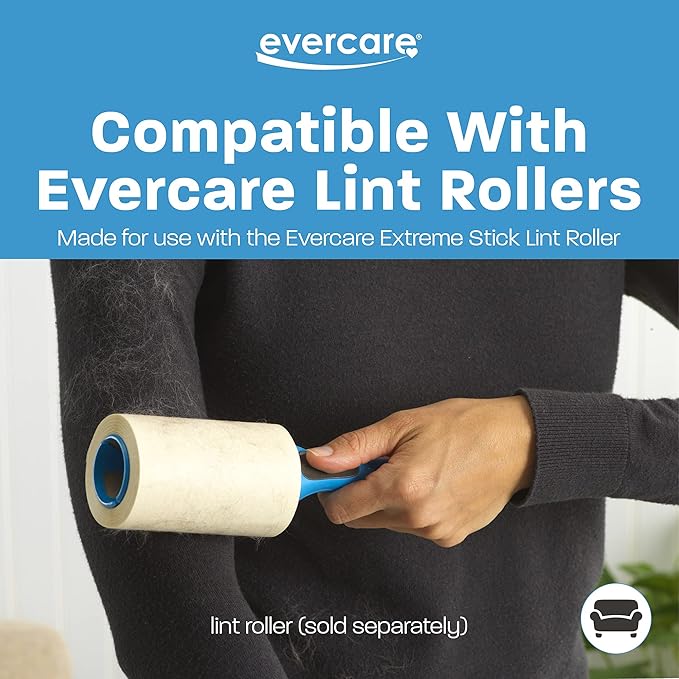 Evercare All Purpose Lint Brush Value Pack - 5 Rollers (300 Sheets Total) Blue