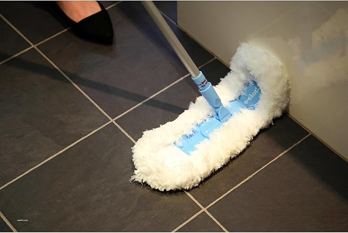 E-Cloth Flexi-Edge Floor &amp Wall Duster Reusable Dusting Mop for Floor Cleaning Floor Cleaner Ideal for Harword Tile Laminate and Other Hard Surfaces 100 Wash Guarantee 1 Pack