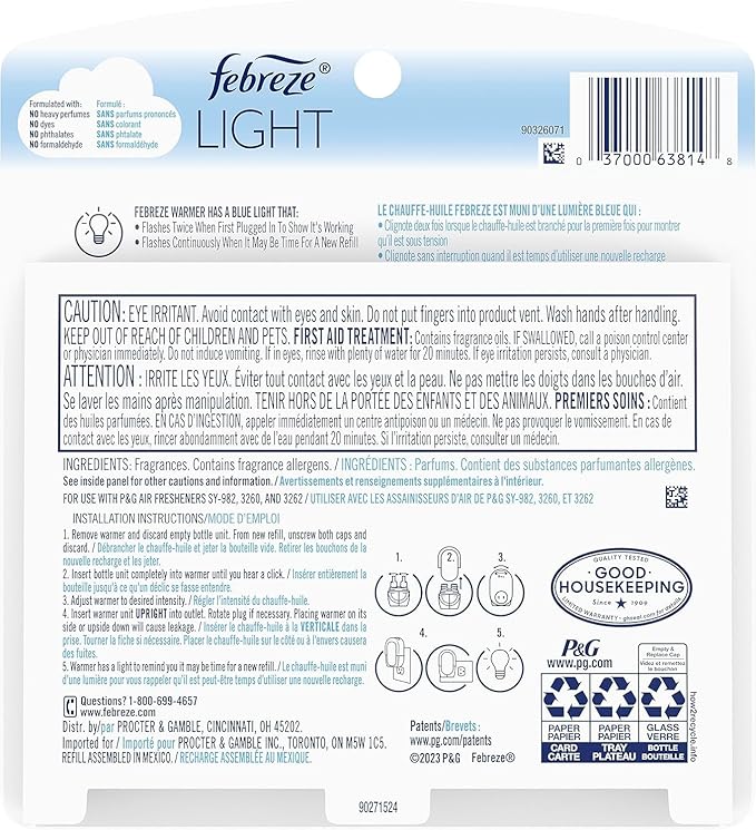 Febreze Plug with Fade Defy Technology Air Freshener (2) of 0.87 fl oz Refills (Bamboo)