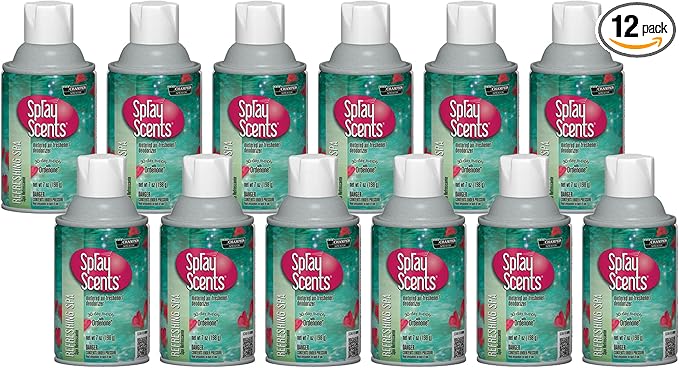 Champion Sprayon SprayScents Metered Air Freshener Refill 7 oz Odor Control Fragrance Refreshing Spa (Case of 12)