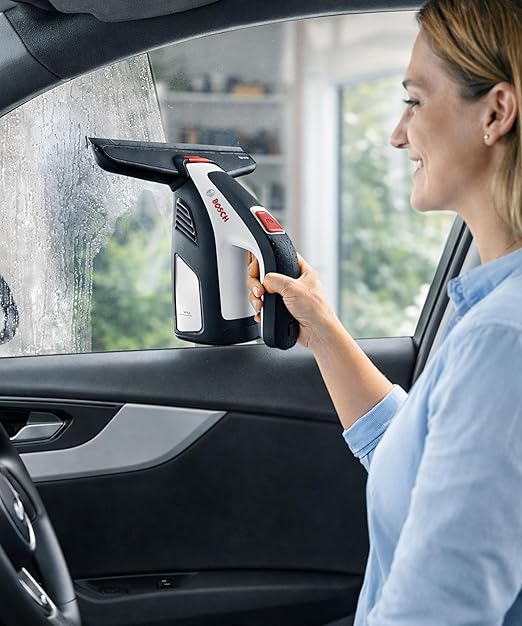 Cordless Electric Window Vacuum Squeegee – 2-in-1 Handheld Glass &amp Surface Cleaner – Streak-Free Suction for Showers Mirrors Tiles and Countertops – USB Rechargeable with Dual Head Attachments