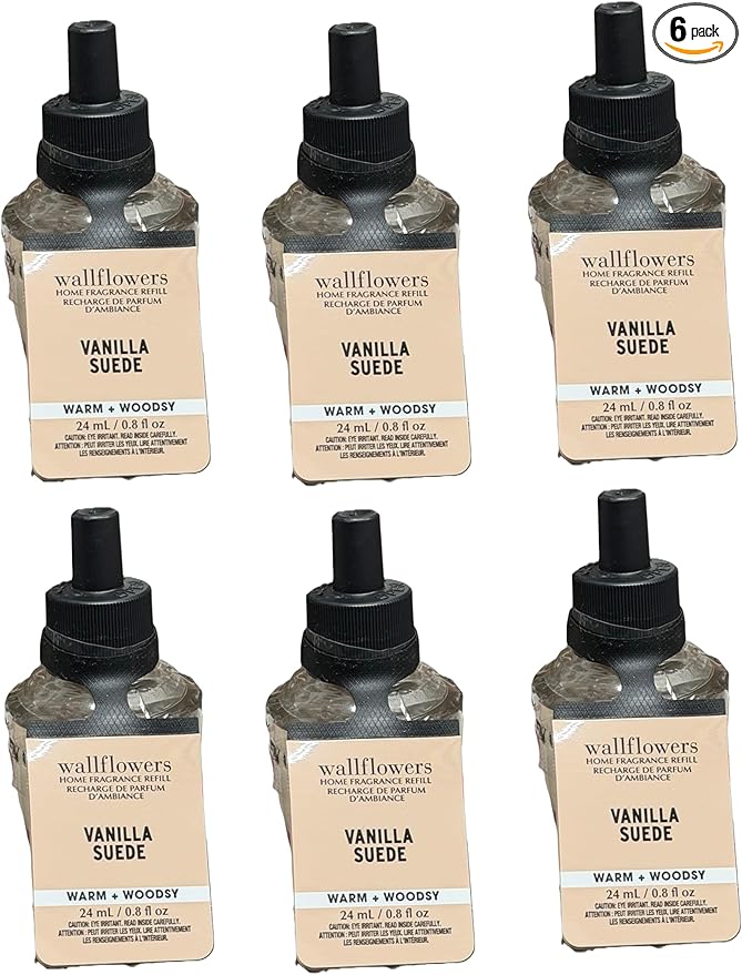 Bath and Body Works Wallflower Refills Home Fragrance - Pack of 6 (Vanilla Suede)