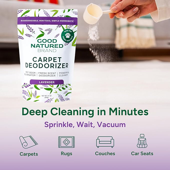 Good Natured Brand | Carpet Deodorizer 31 oz Lavender &amp All-Purpose Cleaner Concentrate 8 oz Lavender
