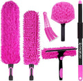 15 Foot Dusters for Cleaning Duster with Extension Pole 7-15ft Microfiber Feather Duster Used for Cleaning Ceiling Fan High Window Blinds Shutters Sofa Cobweb Duster for Home (12 PCS)