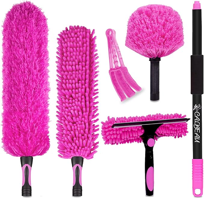 15 Foot Dusters for Cleaning Duster with Extension Pole 7-15ft Microfiber Feather Duster Used for Cleaning Ceiling Fan High Window Blinds Shutters Sofa Cobweb Duster for Home (12 PCS)