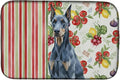 Caroline's Treasures Blue Doberman Pinscher Vegetables Dish Drying Mat Absorbent Dish Drying Mat Pad for Kitchen Counter Dish Drainer Mat for Countertop 14 x 21 Multicolor