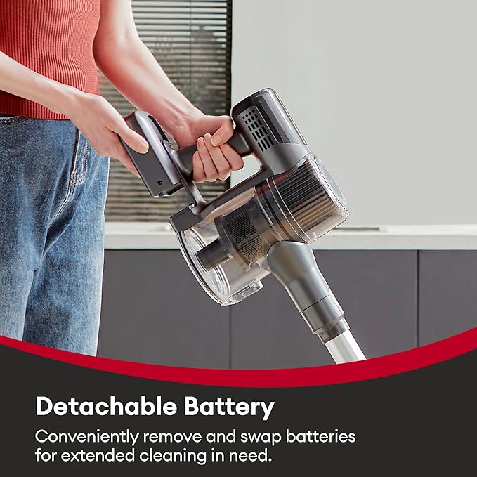 Ultenic Cordless Vacuum Cleaner 550W 50Kpa Stick Vacuum with Car Dashboard Screen Tangle-Free Brush for Pet Hair Max 45mins Runtime LED Display Tools for Hard Floor Carpet Car Cleaning U12