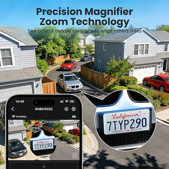 SOLIOM Security Cameras Wireless Outdoor4K Ultra HD for Day and Night No SubscriptionBuilt in RadarSolar Powered Cameras for Home Security 360° Pan Tilt Auto Tracking5G &amp 2.4G WiFi 4-Cam Ki