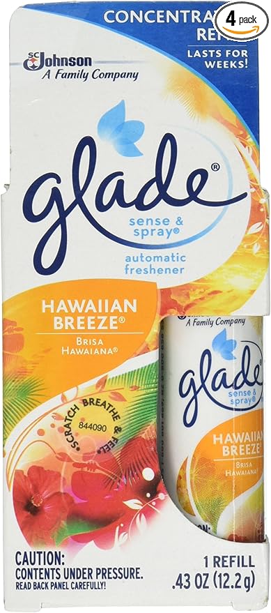Glade Sense &amp Spray Refill-Hawaiian Breeze-0.43 oz. (Pack of 4)