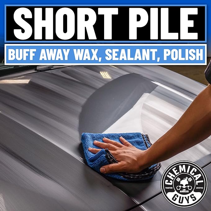 Chemical Guys Professional Grade Premium Microfiber Towels for Cars Blue 16 x 16 Ultra-Soft and Scratch-Free Car Detailing Cloths for Trucks Motorcycles and More - 12 Pack