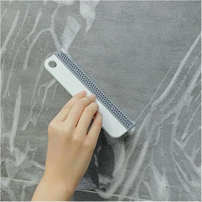 Fit for Soft Silicone Glass Wiper Scraper - Versatile Window Cleaning Brush for Kitchen Bathroom and Car Mirrors(B)