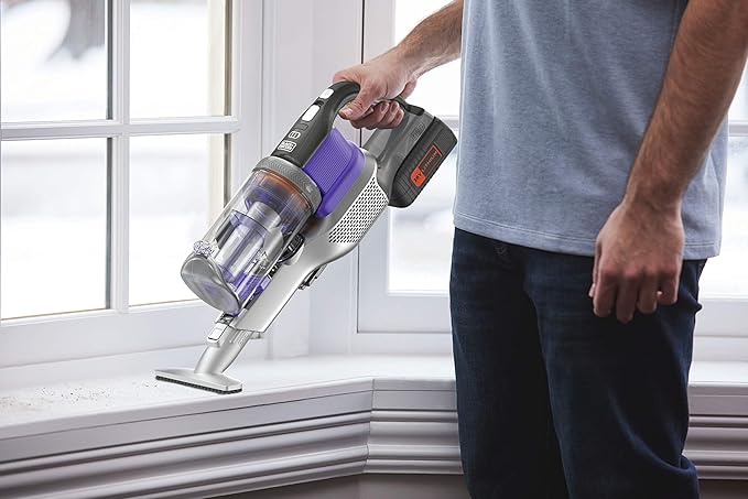BLACK + DECKER BHFEV362DP-QW Aspirador de escoba 4en1 Power Series Extreme Especial para mascotas con batería externa 36V 2Ah.3 velocidades y 78min de autonomía.