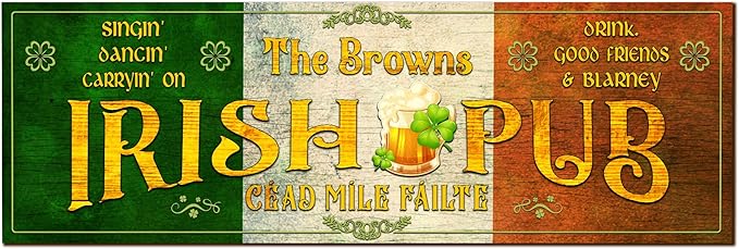 THUYPT Personalized Irish Drying Mat for St Patrick's Day Decor Irish Bar Pub Accessories Spill Mat Countertop Bar Shamrock Dish Drying Mat for Bar Counter Absorbent Coffee Maker (02)