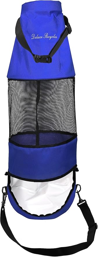 Boat Trash Bag - Heavy-Duty 600D Mesh Oxford Fabric with Bottom Zipper and Top Rubber Closure - Leakproof and Washable for Boats Kayaks Campers RVs and More