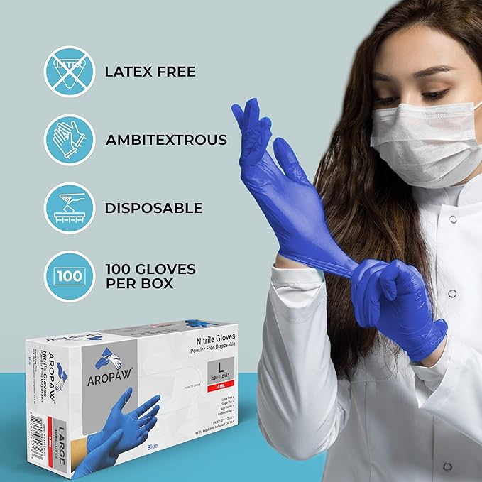 Nitrile Gloves Disposable Gloves Comfortable Powder Free Latex Free | 100-1000 Gloves
