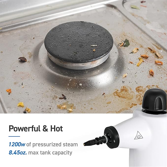 Handheld Steam Cleaner 9-Piece Accessory Set White Steamer for Cleaning Couch Cleaner Steam Cleaner Carpet and Upholstery