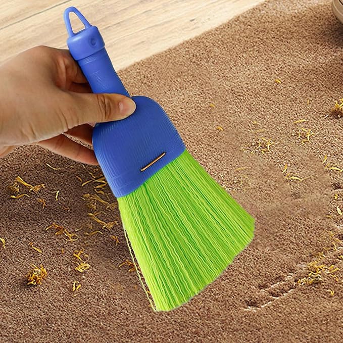 Handheld Broom - 2-Piece Portable Soft Bristle | Outdoor Whisk Broom Sweeping Brush | for Indoor Outdoor Home Rv Car College Bathroom Kitchen
