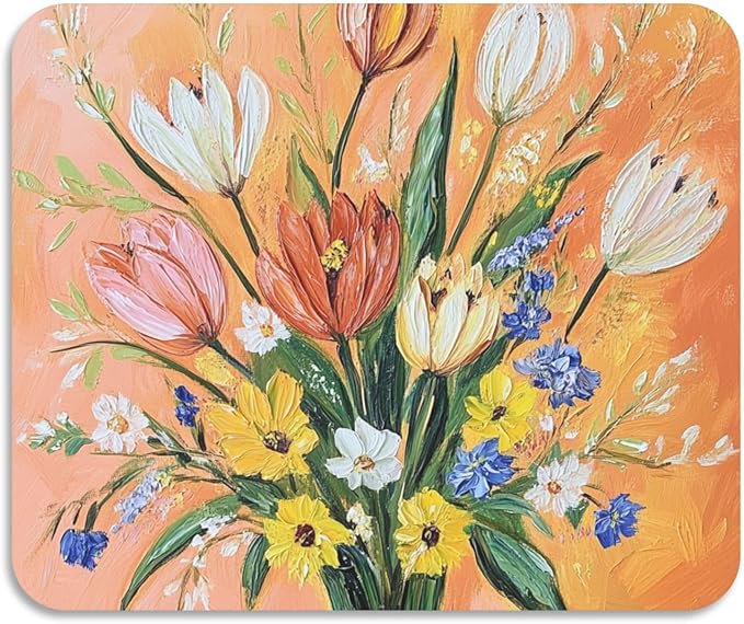 flower Sunflower Peach Drying Dish Mat Absorbent Diatomaceous Earth Mat Drying Mat for Dishes Rubber Backed Kitchen Drainer Mat Household Essentials