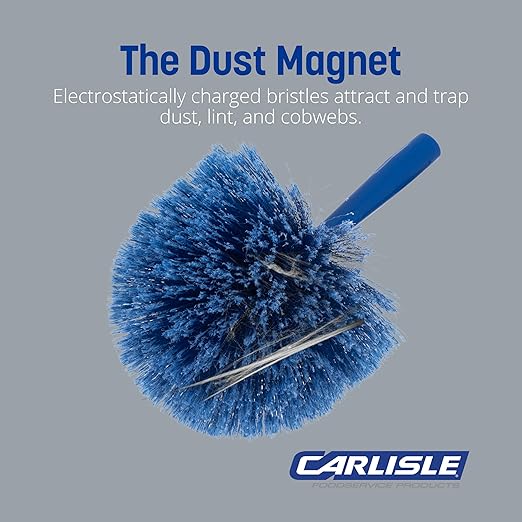 SPARTA Flo-Pac Rounded Duster Cleaning Duster with Electrostatically Charged Bristles for Cleaning 9 X 7 X 7 Inches Blue (Pack of 12)
