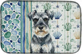 Caroline's Treasures Schnauzer Coastal Sea Glass Dish Drying Mat Absorbent Dish Drying Mat Pad for Kitchen Counter Dish Drainer Mat for Countertop 14 x 21 Multicolor
