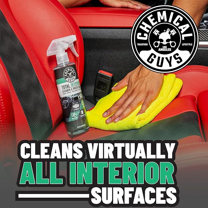 Chemical Guys SPI23416 Total Interior Cleaner and Protectant New Car Smell (Safe for Cars Trucks SUVs Jeeps RVs &amp More) 16 fl oz (Pack of 2)