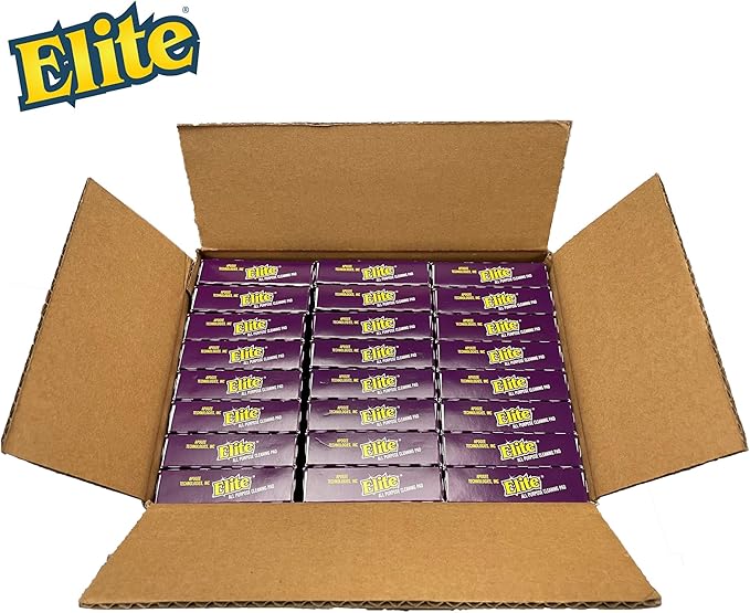 Elite All Purpose Cleaning Pad 24 Pads (Individually Boxed) Non Scratch Dish Sponge Scrubber Sponges for Kitchen and Household Use Made in USA