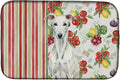 Caroline's Treasures White Greyhound Vegetables Dish Drying Mat Absorbent Dish Drying Mat Pad for Kitchen Counter Dish Drainer Mat for Countertop 14 x 21 Multicolor