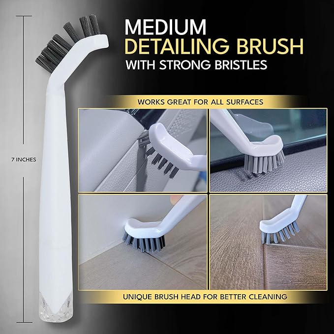 Natural Wall Cleaner &amp Household Cleaning Brush Set Bundle 24 Oz Lavender Stain Remover Spray and 3 Pcs Brushes Set - a perfect comb for cleaning Walls Ceilings Cabinets Baseboards Wood Stain