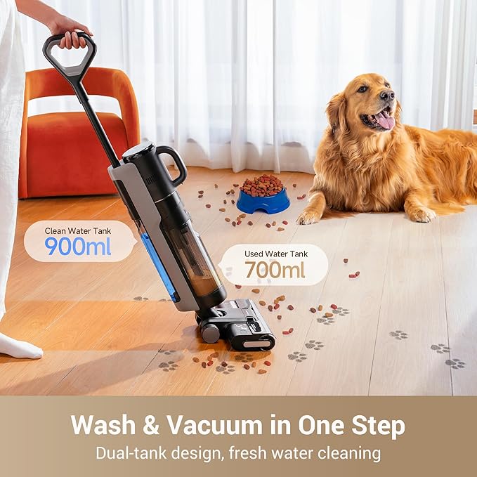 DREAME G10 Combo Wet Dry Vacuum Cleaner Floor Cleaner Mop 2-in-1 Cordless Vacuum for Multi-Surface Up to 50 Mins Runtime One-Step Self Cleaning Lightweight for Hard Floor