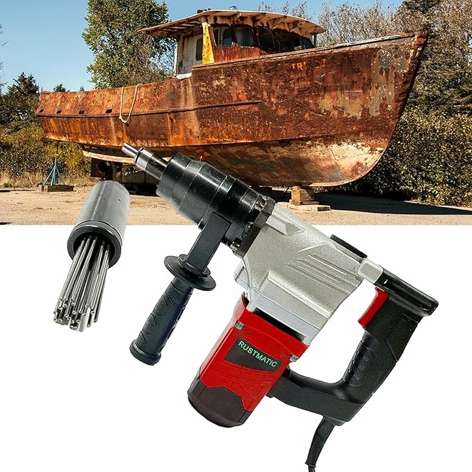 Hand-Held Electric Needle Scaler 1100W Pneumatic Descaling Gun Needle Type Rust Remover Derusting Gun Welding Slag Cleaner Cleaning Machine