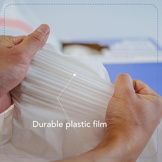 13 Gallon Drawstring Trash Bags Lavender Scented 200 Count Tall Kichen Garbage Bags Pre-Separated Odor Control Ultra Strong Leakproof Sturdy White
