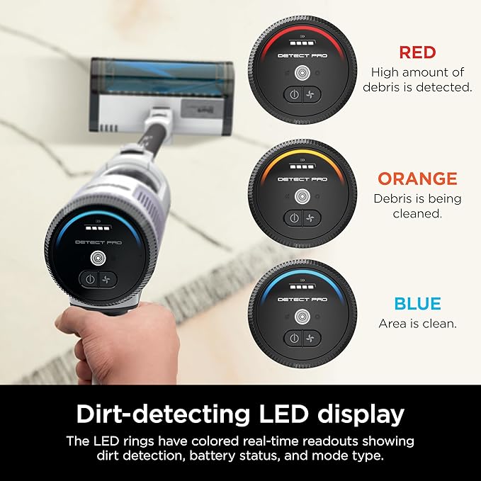 Shark Detect Pro Cordless Vacuum with PowerFins Brushroll Stick/Handheld (2-in-1) Ash Purple/Grey IW1120