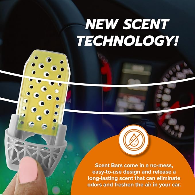 Drive Time Power Fresh 12-Volt Car Plug-In Air Fresheners – Refill Scent Bars for Vehicles Aroma Fresheners and Car Refreshing Scents – Includes 6 Long-Lasting Refills – Compact Size