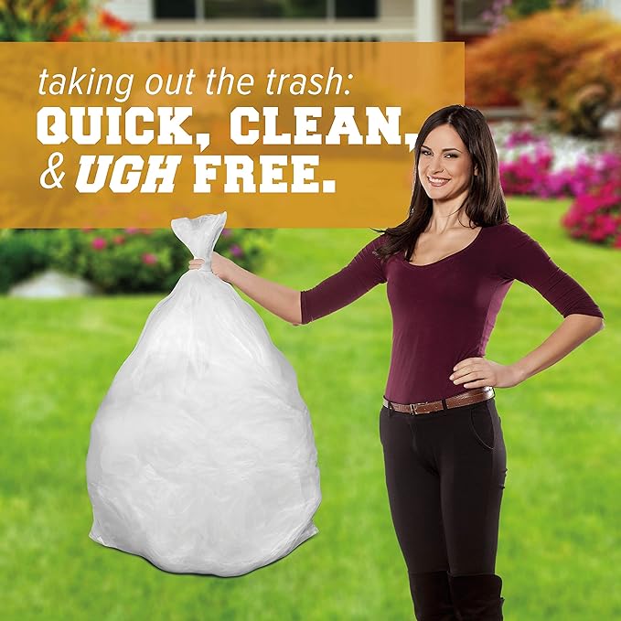 Plasticplace 95-96 gallon Garbage Can Liners │ 2 Mil │ Clear Heavy Duty Trash Bags │ 61” X 68” (25Count)