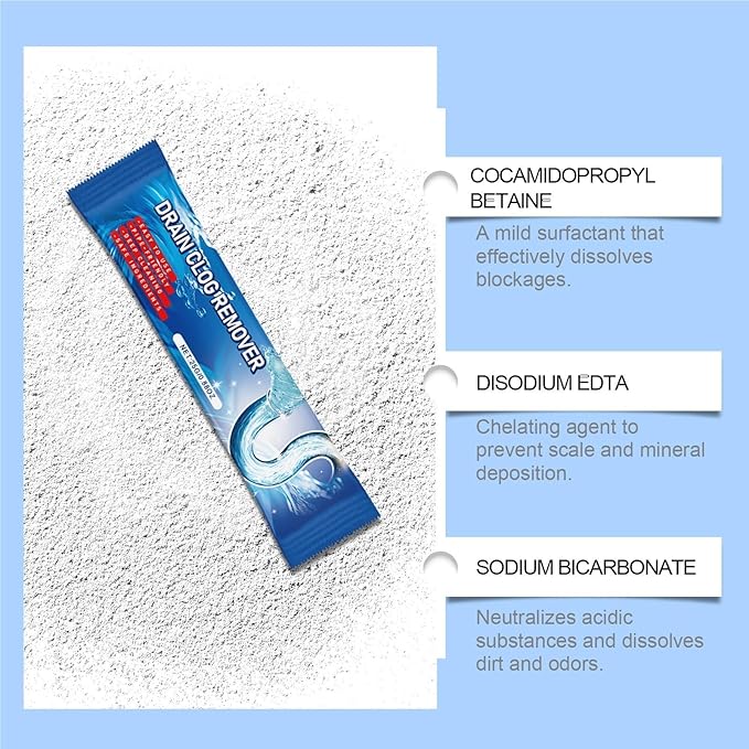 Toilet Drain Cleaner Powder - Unclog Toilets Prevent Blockages Eliminate Odors - Fast-Acting Formula(2PCS)