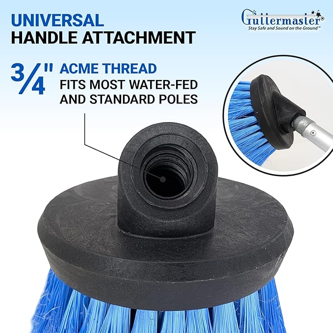 Guttermaster GM-315 Blue 4.5 Inch Diameter Round Medium Soft Flow Through Brush
