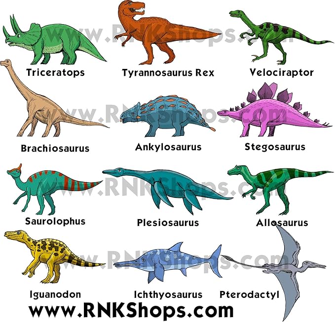Personalized Dinosaurs Waste Basket - Double Sided (Black)