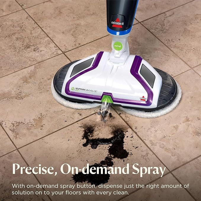 BISSELL® SpinWave Pet Hard Floor Corded Spin Mop Cleaner with Washable mop Pads for Sealed Hard Floors 20399