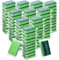 Tioncy 100 Pcs Individually Wrapped Sponges Bulk Kitchen Green Non Scratch Scrub Sponges Dual Sided Cleaning Scrubber for Household Washing Dishes Pots Pans Sinks Stoves Appliances Car Bike